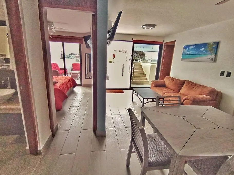 Top Vip! Pent-House With Your Private Pool & Chairs 2 Bedrooms Playa del Carmen Apartment