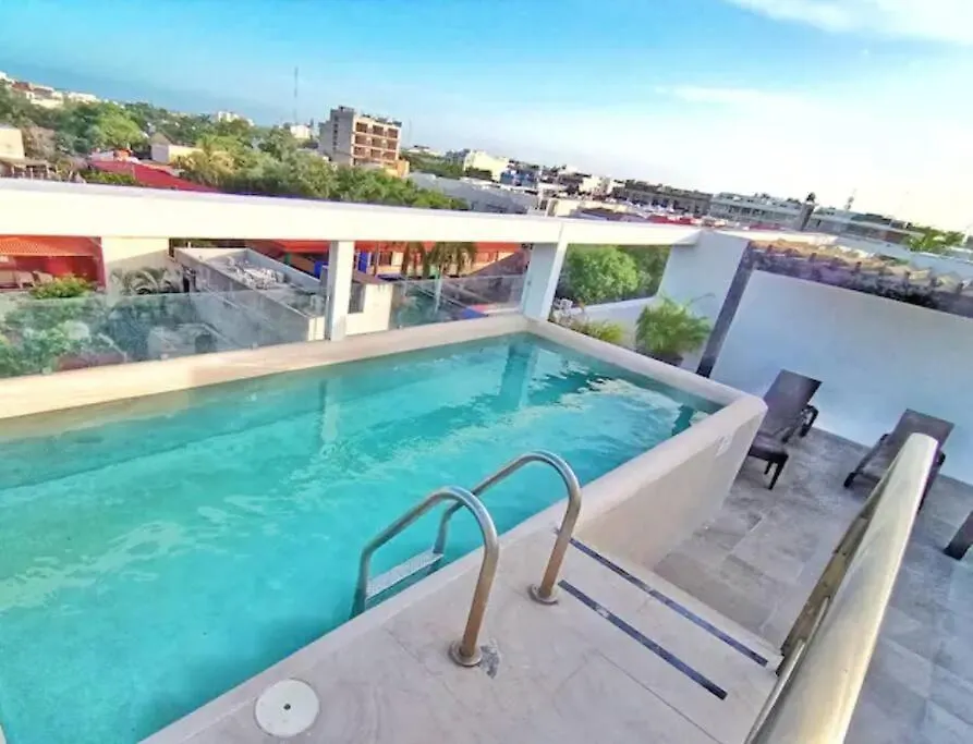 Top Vip! Pent-House With Your Private Pool & Chairs 2 Bedrooms Playa del Carmen Apartment